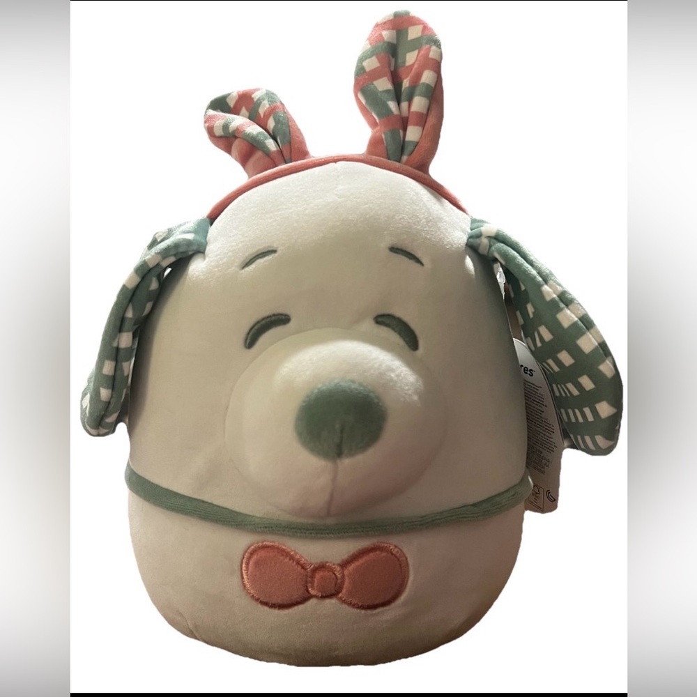 New! Squishmallows Peanuts Snoopy w/ Bunny Ears 8" Plush 2025 Easter NWT Springr